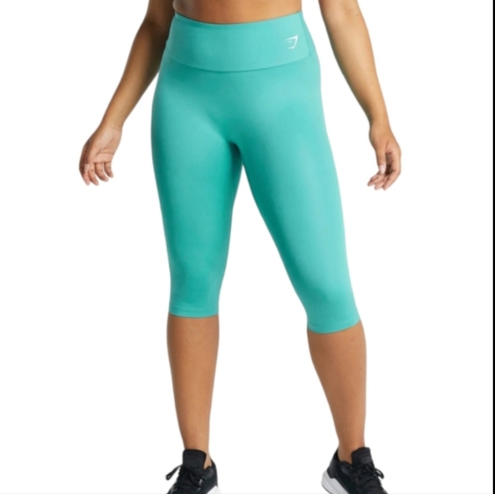 Gymshark Training Crop Leggings Size Large Teal